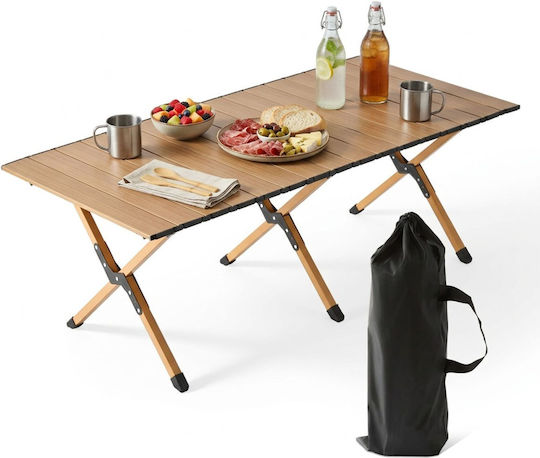 Relaxdays Masă Din Oțel Pentru Camping Pliabilă 44x120x60cm Gri
