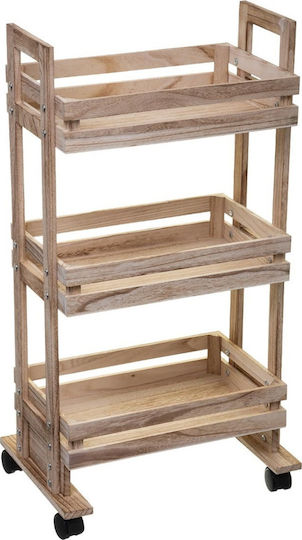 Crate Τρόλεϊ Ξύλινο 3 Θέσεων Μπεζ Crate Τρόλεϊ Ξύλινο 3 Θέσεων Μπεζ