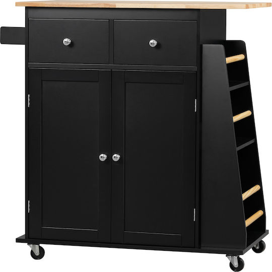 Επιδαπέδιο Ντουλάπι Μαύρο 89x45x89.5εκ.