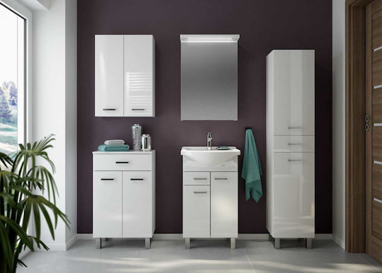Deftrans Badezimmerschrank 50x21.5x71cm Weiß