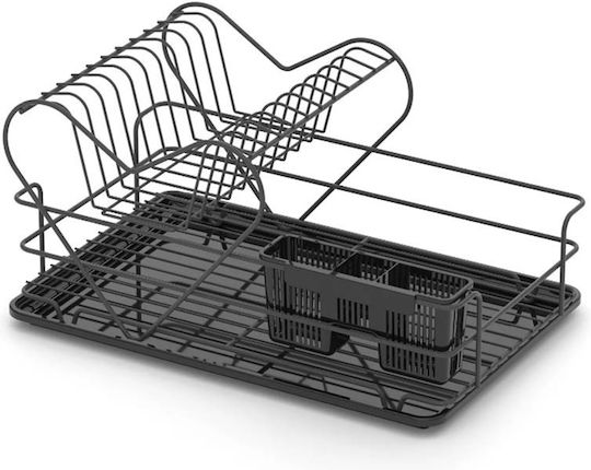 Tekno-Tel Inox Geschirrabtropfer Schwarz 49x30x25cm