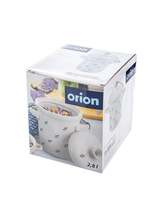 Orion General Use Vase with Lid Ceramic White 2800ml