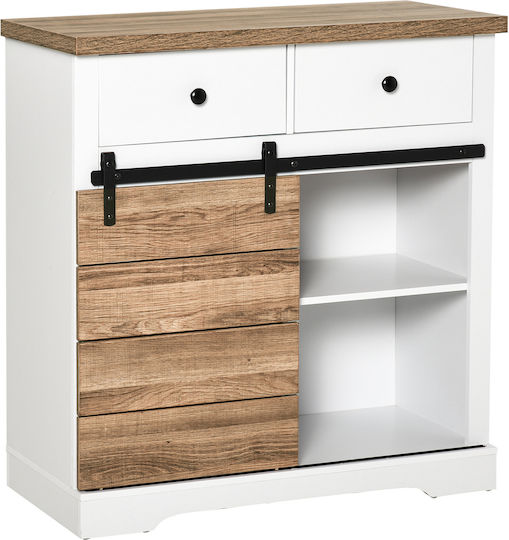 HomCom Wooden Kitchen Rack 2 Tiers