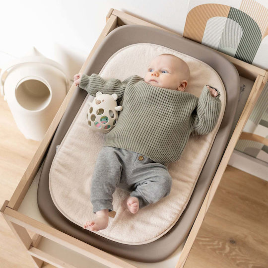 Nattou Soft Changing Pad Softy Made of Beige Fabric 40x62cm