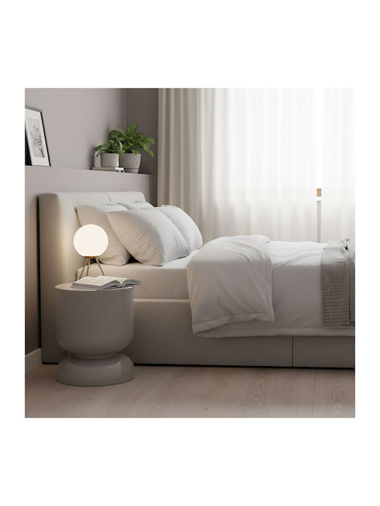 Măsuță Laterală Rotundă Metalică Gri M36xL36xÎ46cm