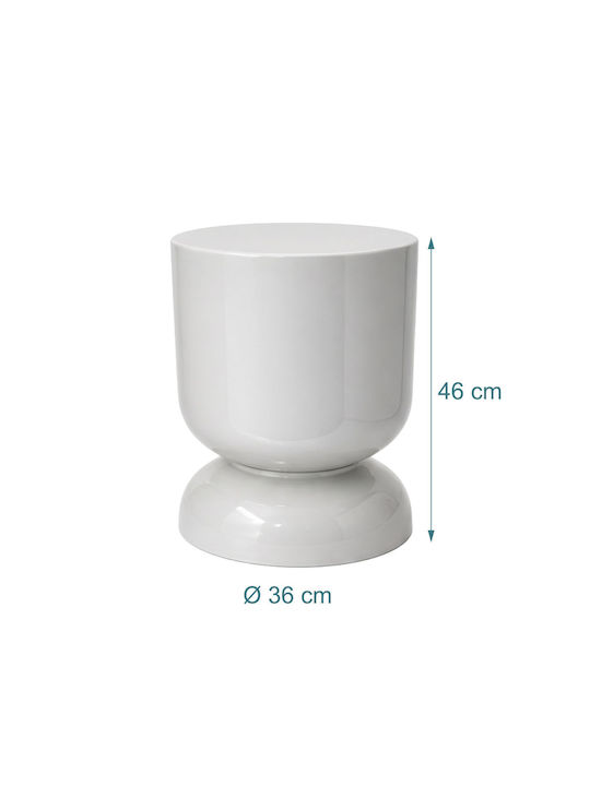 Măsuță Laterală Rotundă Metalică Gri M36xL36xÎ46cm