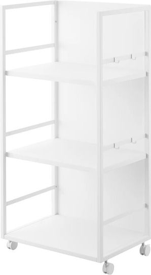 Yamazaki Wooden Trolley 3 Tiers White 1419 Yamazaki Wooden Trolley 3 Tiers White 1419