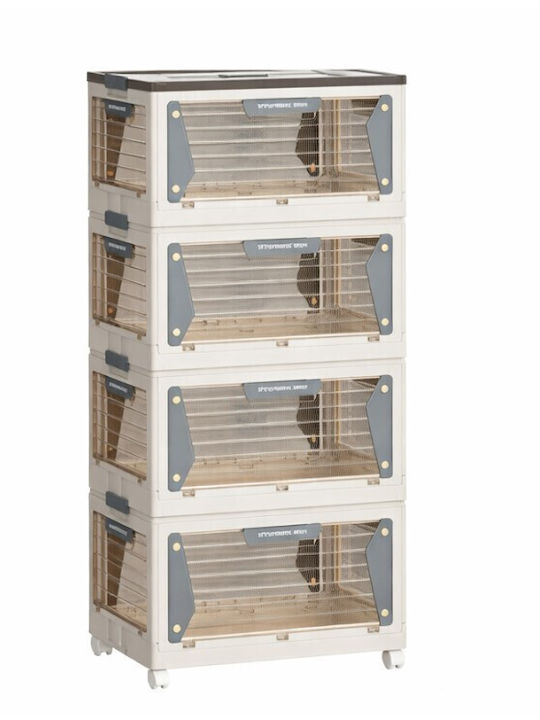Vesta Пластмасова Чекмеджиера С 4 Позиции Бяла 52.5x36x112.5см