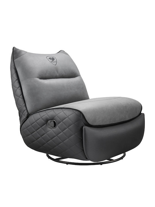 Cougar Overlord Neo Fabric Gaming Chair with Footstool Black Grey