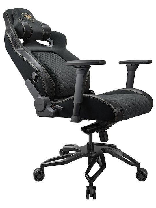 Cougar Titan Pro V2 Gold F Fabric Gaming Chair with Adjustable Arms Black
