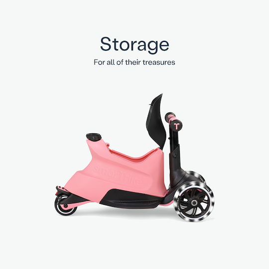 SmarTrike Kids Scooter Foldable Xtend Ride-on 4-Wheel with Seat Pink