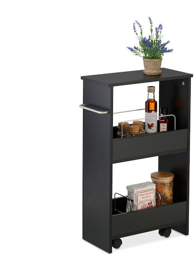 Relaxdays Troleu Metalic Capacitate 3 Negru 10049657 Relaxdays Troleu Metalic Capacitate 3 Negru 10049657