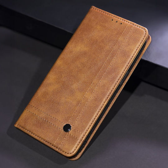 TelForceOne Seam Book Σιλικόνης / Δερματίνης Καφέ (Galaxy A36)