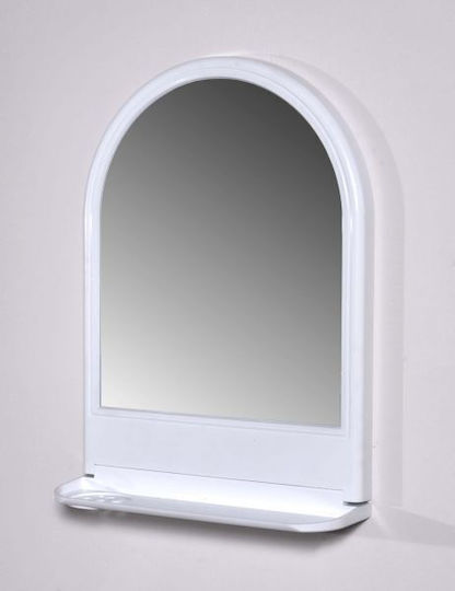 Gloria Economy Line 27-6227 Καθρέπτης από Πλαστικό με Ράφι 37x50cm Λευκός