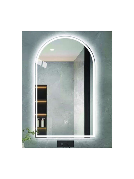 Gloria Kamarina Led Ημικυκλικός Καθρέπτης Μπάνιου Led 50x80cm