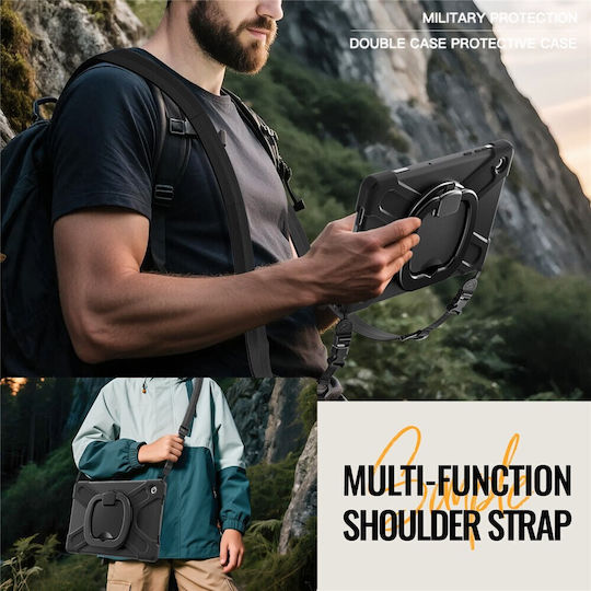 Back Cover Rezistentă Rotativă Neagră (Samsung Galaxy Tab A11 Plus)
