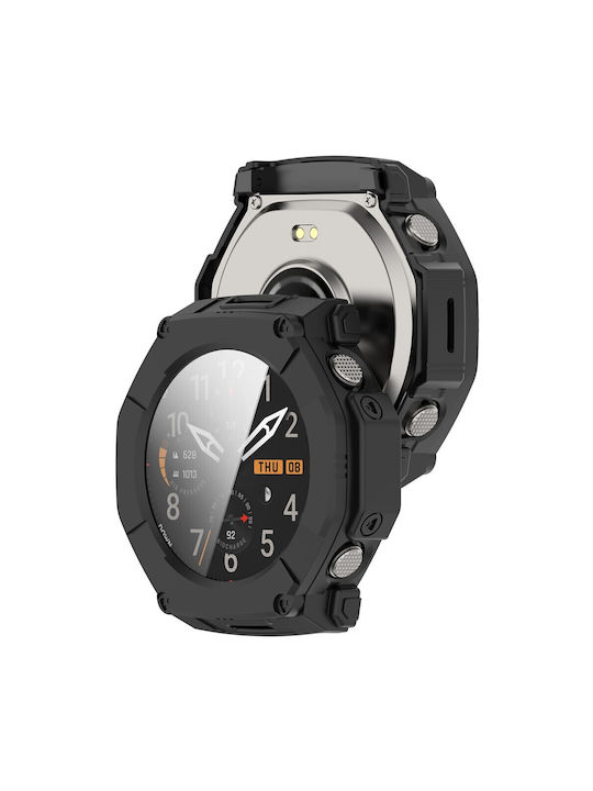 Πλαστική Θήκη με Τζαμάκι σε Μαύρο χρώμα για Amazfit T-rex Ultra 2
