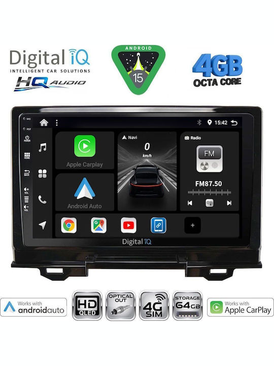 Digital IQ Car Audio System for Honda HR-V 1998-2005 Bluetooth USB WiFi GPS Apple CarPlay Android Auto with 9" Touch Screen