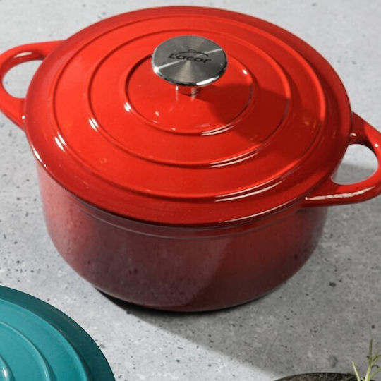 Lacor Tiefkochtopf aus Gusseisen 3,5l / 24cm
