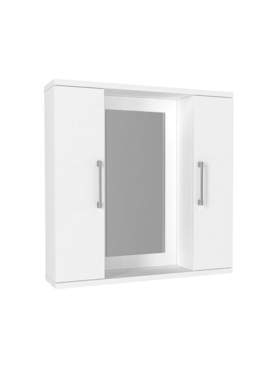 Megapap Surra Badezimmerspiegel aus Spanplatte 65x15.3cm Weiß