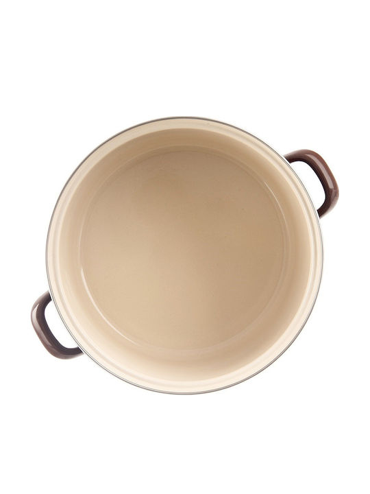 Orion Brown Deep Stainless Steel Pot 11.5lt