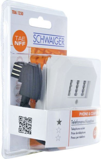 Schwaiger Distribuitor Telefonic Conexiuni Tae 3x6 Nff Alb