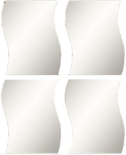 854699 Oglindă Asimetrică De Baie Set 28x30cm