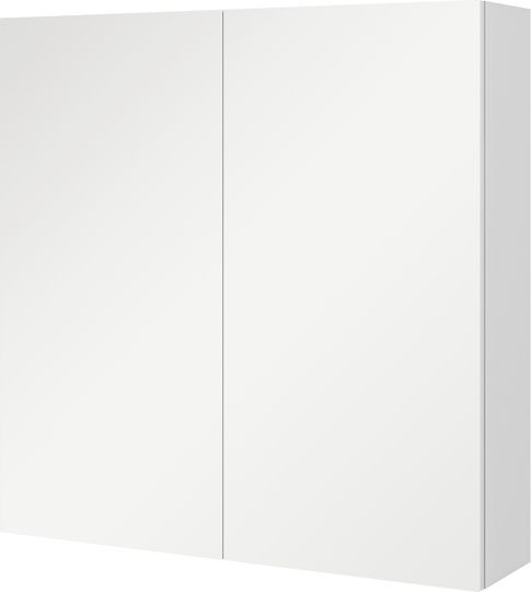 Kleankin 834-629V80WT Καθρέπτης από MDF με Ράφι & Ντουλάπι 60x15cm Λευκός