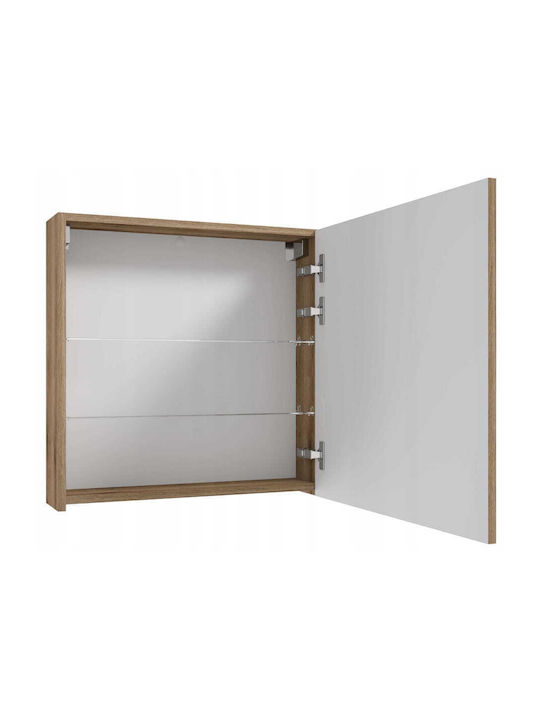 Deftrans Badezimmerspiegel mit Schrank 60x60cm
