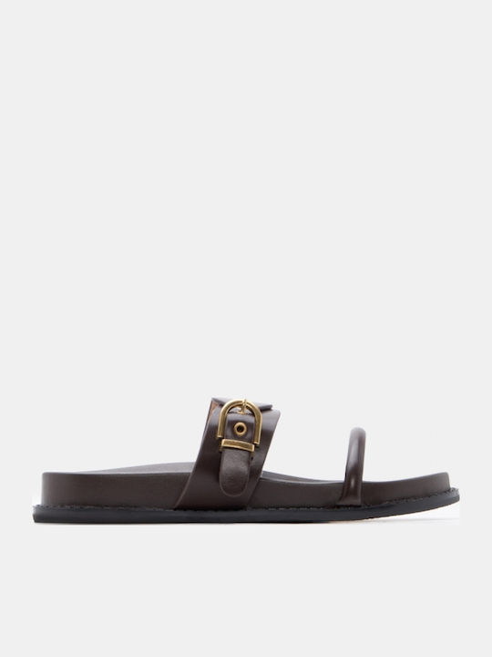 Damen Flatforms Braune Sandalen
