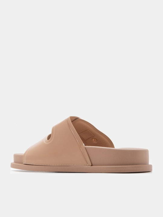 Flache Sandalen Für Damen Flatforms Beiges