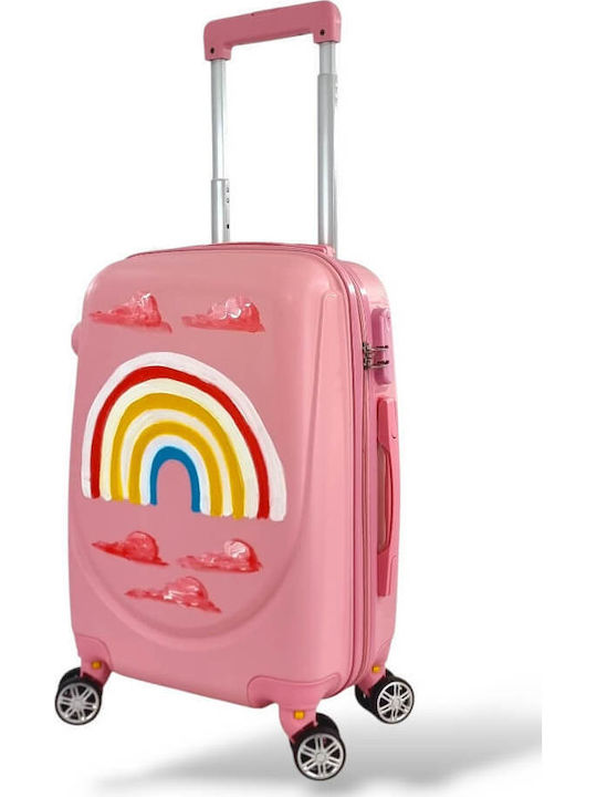 Σκληρή Παιδική Βαλίτσα Καμπίνας Playbags Collection Ps219-20 Ροζ Ουράνιο Τόξο 55cm