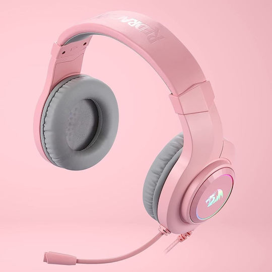 Redragon H270 Mento On Ear Gaming Headset με σύνδεση 3.5mm Ροζ