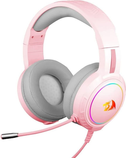 Redragon H270 Mento On Ear Gaming Headset με σύνδεση 3.5mm Ροζ