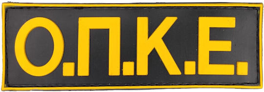 O.p.k.e Badge PVC 12 X 4 cm Black Yellow