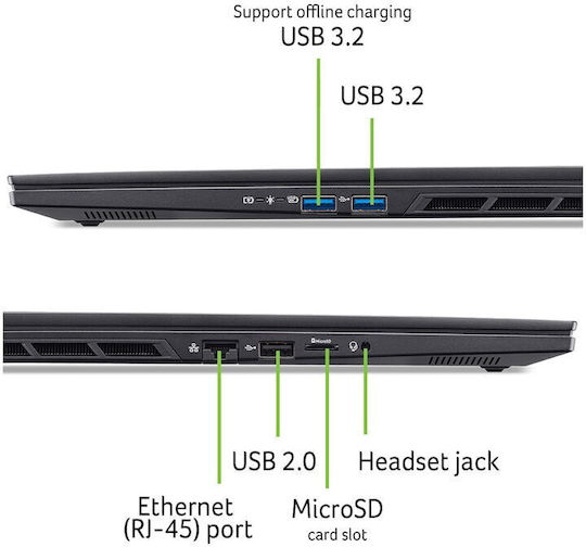 Acer Nitro 16 AI AN16S-61 -R7LG 16" IPS FHD+ 180Hz (Ryzen AI 300 Series-9 365/32GB/1TB SSD/GeForce RTX 5060/No OS) (International English Keyboard)