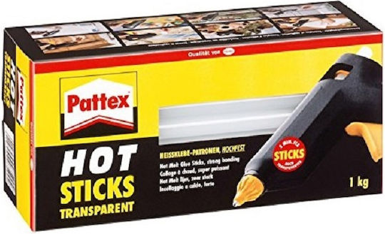Pattex Hot Sticks Transparent Hot Glue Sticks 11 Mm 50 Pieces 1 Kg