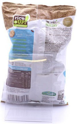 RiceUp Rice Wafers with flavor Salt & Vinegar Whole Grain Gluten Free 60gr