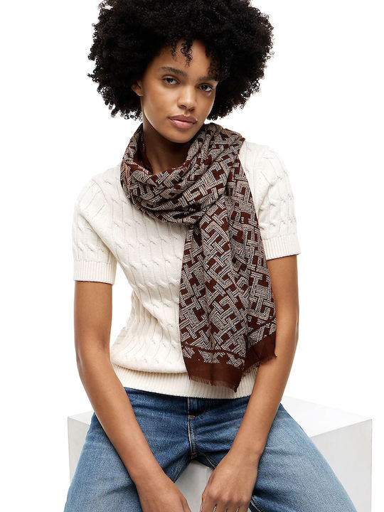 Tommy Hilfiger Monogram Women's Scarf Brown