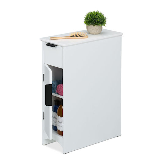 Relaxdays Bathroom Cabinet 21x46x61.5cm White