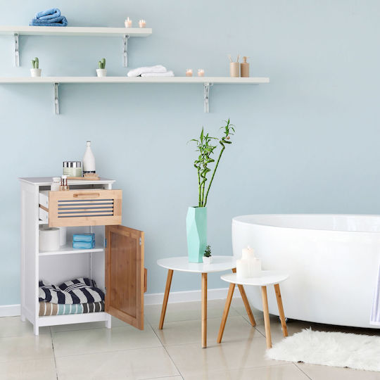Relaxdays Ντουλάπι Μπάνιου 40x28.5x70cm Λευκό