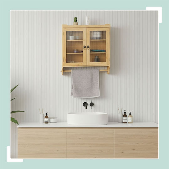 Relaxdays Dulap De Baie 60x13x63cm Bej