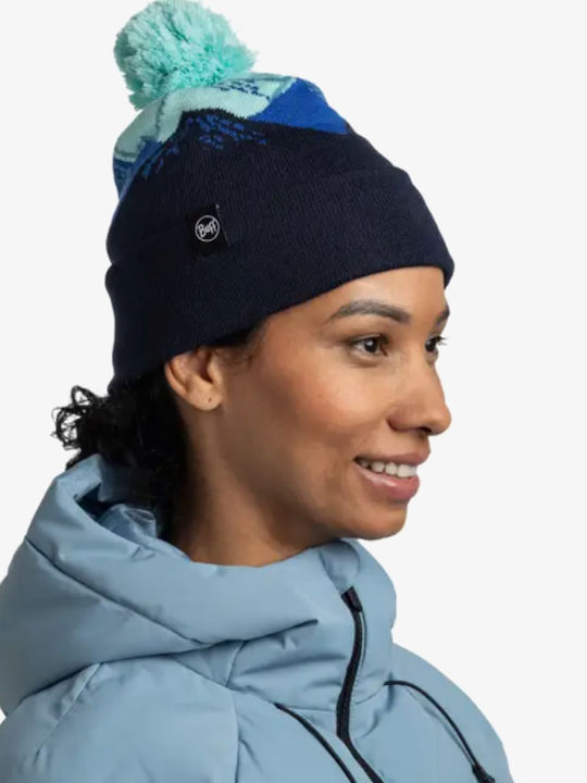 Tatik Beanie Unisex Σκούφος Πλεκτός σε Μπλε χρώμα