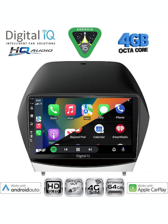 Digital IQ Auto-Audiosystem Für Hyundai i30 2007-2012 Mit A/C Bluetooth USB Eingebautes Wi-Fi GPS Apple CarPlay Android Auto Mit Touchscreen 9 Zoll