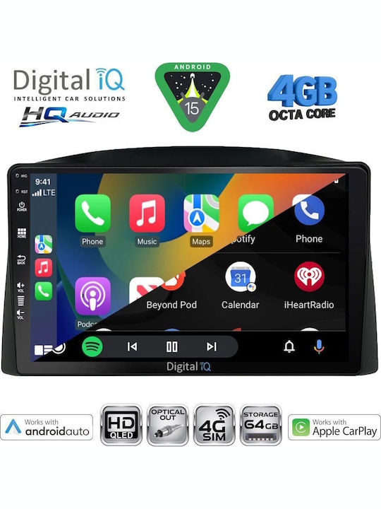Digital IQ Car Audio System for Jeep Grand Cherokee 2005-2007 Bluetooth USB WiFi GPS Apple CarPlay Android Auto with 10" Touch Screen