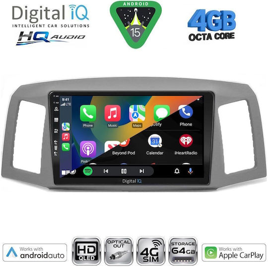 Digital IQ Car Audio System for Jeep Grand Cherokee 1999-2004 (Bluetooth/USB/WiFi/GPS/Apple CarPlay/Android Auto) with 9" Touch Screen