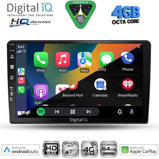 Digital IQ Ηχοσύστημα Αυτοκινήτου για Kia Ceed 2009-2012 (Bluetooth/USB/WiFi/GPS/Apple-Carplay/Android-Auto) με Οθόνη Αφής 9"