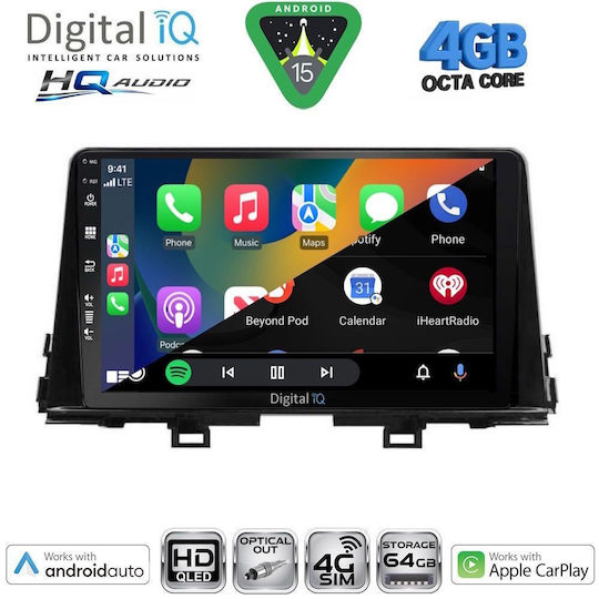 Digital IQ Ηχοσύστημα Αυτοκινήτου για Kia Picanto 2021 (Bluetooth/USB/WiFi/GPS/Apple-Carplay/Android-Auto) με Οθόνη Αφής 9"