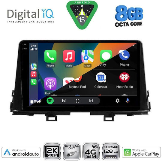 Digital IQ Ηχοσύστημα Αυτοκινήτου για Kia Picanto 2021 (Bluetooth/USB/WiFi/GPS/Apple-Carplay/Android-Auto) με Οθόνη Αφής 9"