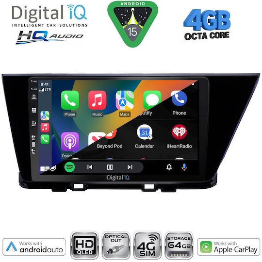 Digital IQ Ηχοσύστημα Αυτοκινήτου για Kia Niro 2017-2021 (Bluetooth/USB/WiFi/GPS/Apple-Carplay/Android-Auto) με Οθόνη Αφής 9"